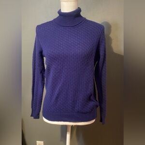 Chic Blue Turtleneck Sweater
